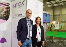 Alessandro Oliveri and Silvia piazza with Igrox; LED suppliers for vertical farms, greenhouse growers and medical cannabis growers.